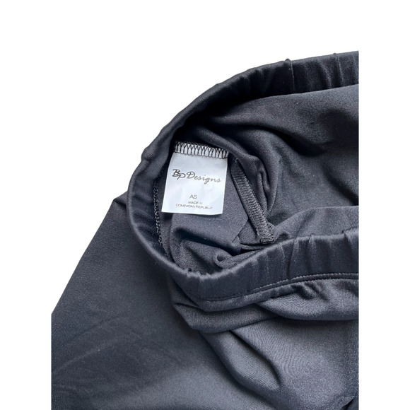 BP Designs Women's Black Mid Rise Silken Skort - Picture 2 of 5